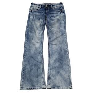 Ariya Jeans Pants Womens 5 Blue Denim Bootcut Flat Front Pockets Bottoms